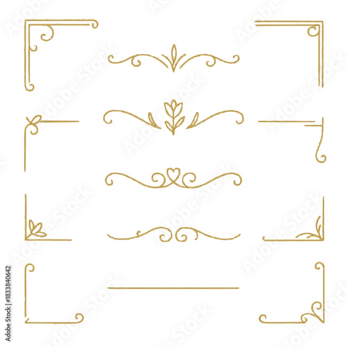 高級感ある枠や装飾のセット