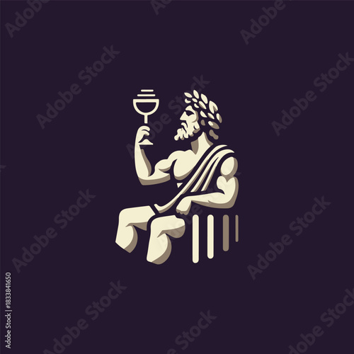 Dionysus God of Wine Logo