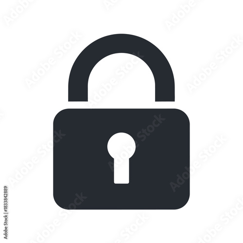 lock icon on white background 