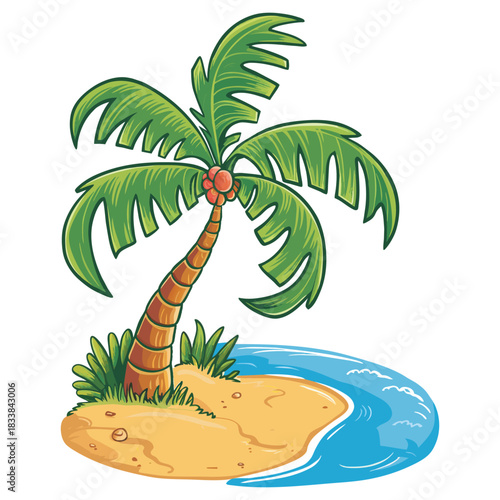 Coconut Palm Tree Illustration