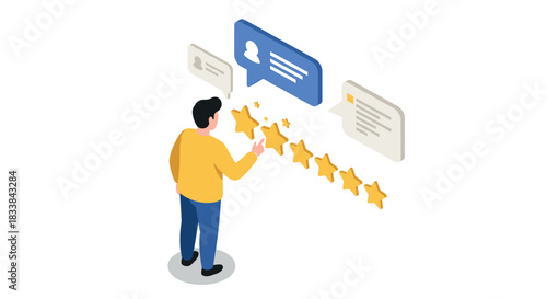 Customer feedback: isometric design of online review and rating interaction