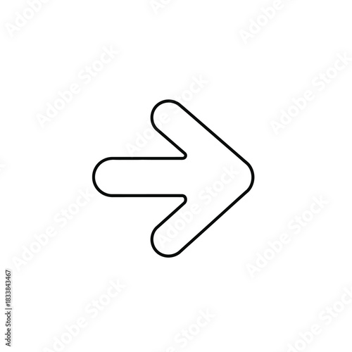 Right Arrow Icon A Simple, Clear, and Direct Visual Indicator for Directional Guidance