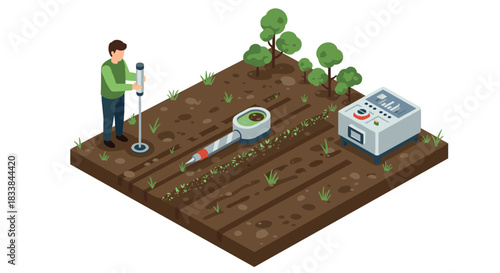 Precision farming: isometric automated technology for efficient crop management