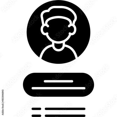 Glyph Solid Profile Overview Icon