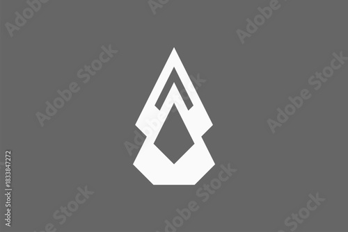 Unique abstract arrow up logo