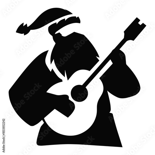 Santa Claus Playing Guitar