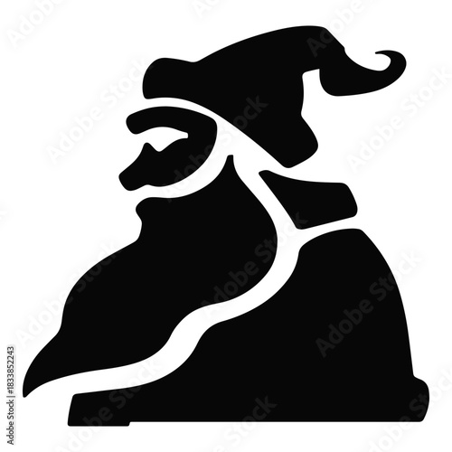 Santa Claus With Beard and Hat