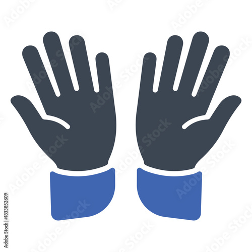 Group of raised hands / Election / Question icon