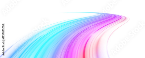 Bright magenta and blue sparks twist along a dark urban highway, creating vibrant motion and energy. Neon glow enhances intensity. Perfect for sci-fi city designs. PNG