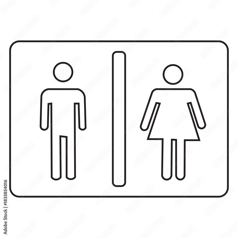 Fototapeta premium Male and Female Restroom Door