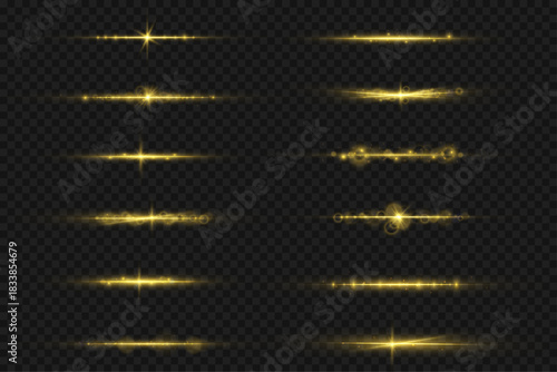 A thin golden streak glides smoothly, leaving a warm radiant trail. Its glow adds elegance and luxury to digital designs. vector