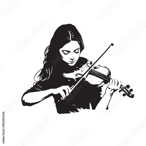 girl playing violin