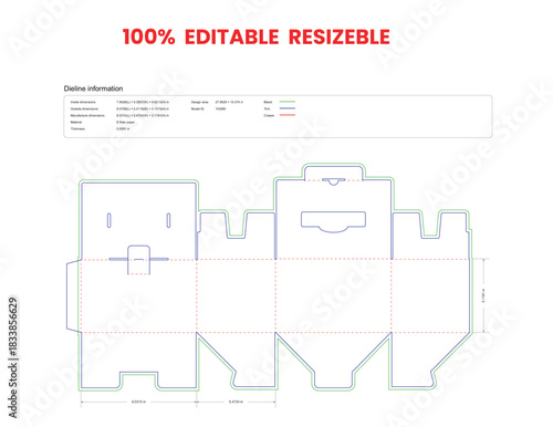 tuck end boxes back open dieline template box dieline die lines packaging custom dieline  box cardboard box dieline pizza box dieline printable product packaging layout,
