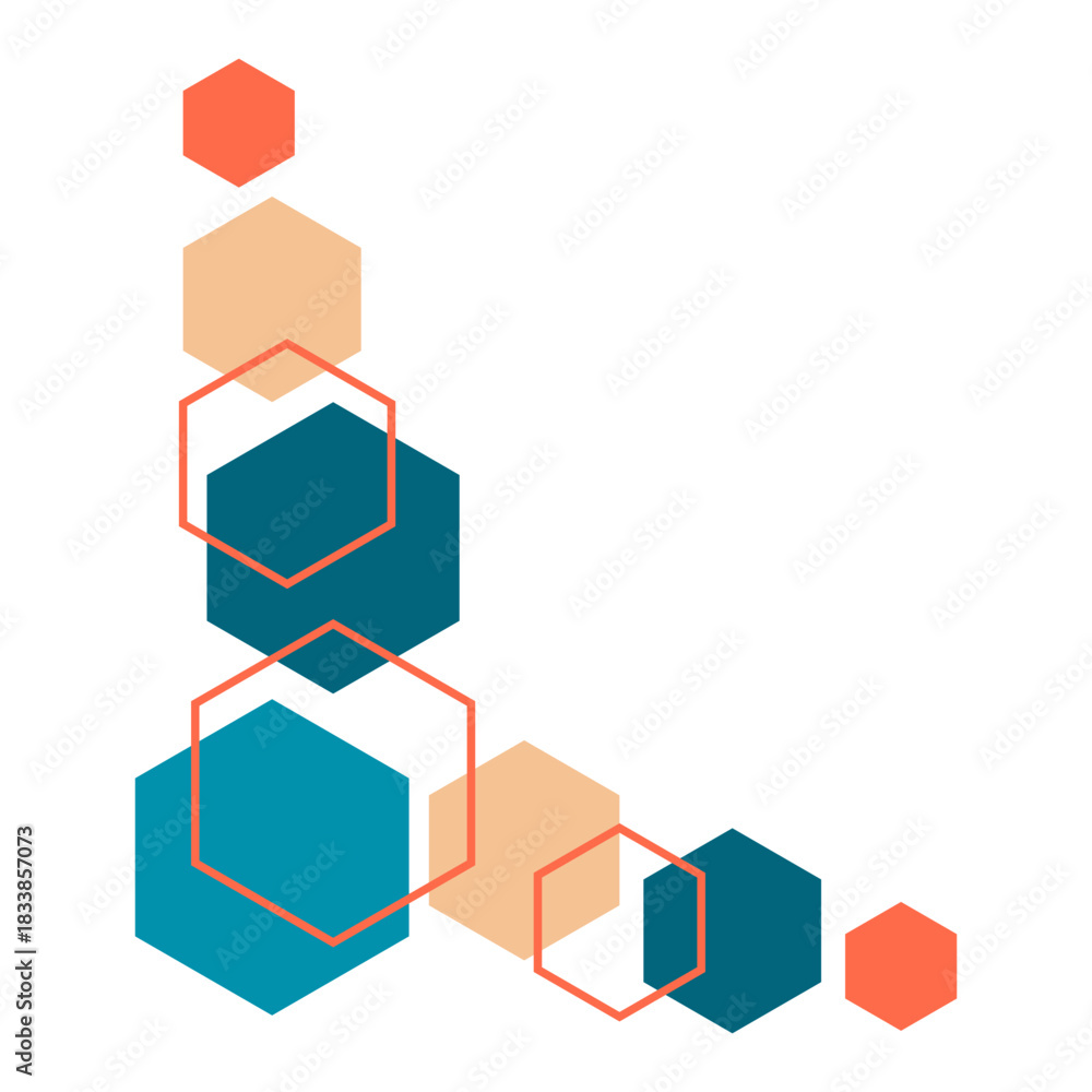 Obraz premium Hexagon Business Corner