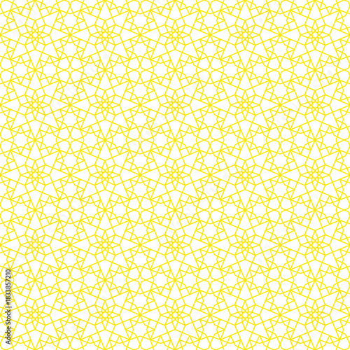 Connecting Star Pattern Background Material, Swatch Compatible, Yellow. / 繋がる星のパターン背景素材 スウォッチ対応 黄色