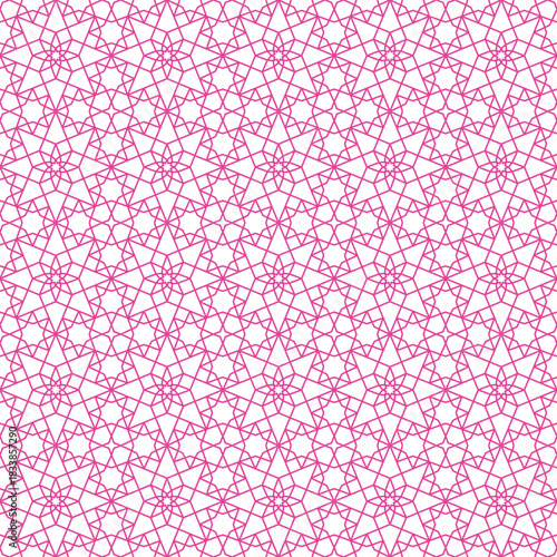 Connecting Star Pattern Background Material, Swatch Compatible, Pink. / 繋がる星のパターン背景素材 スウォッチ対応 ピンク