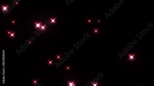 Falling Red Glowing Particle Animation