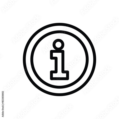 info outline icon vector design good for web or mobile app