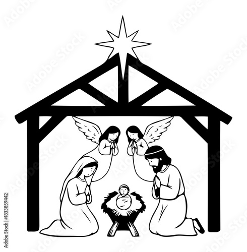 christian jezus and maria design vector