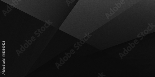 Black white dark gray silver abstract pattern background. Geometric shape. Line triangle angle fold polygon diamond 3D. Gradient. Rough grain noise. Light shadow. Matte shimmer. Design. Minimum.