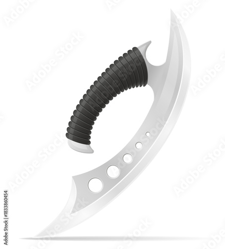 unusual original knife is a melee weapon vector illustration isolated on white background