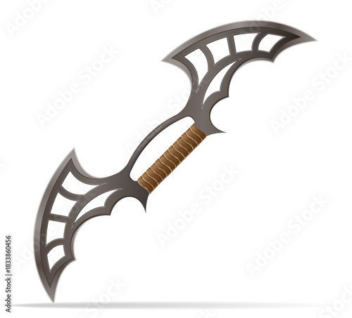 unusual original knife is a melee weapon vector illustration isolated on white background