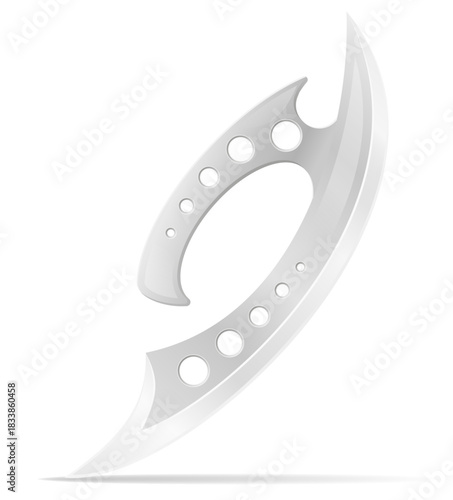 unusual original knife is a melee weapon vector illustration isolated on white background