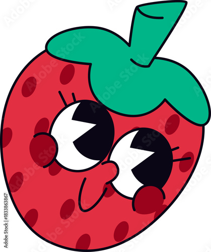 Strawberry Shy Emoticon