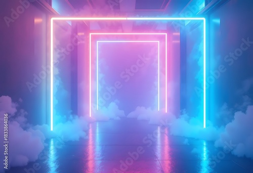 Dynamic Futuristic Neon Glow with Polished Modern Composition