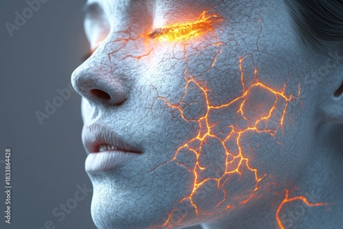 selective focus glow highlights wound healing process