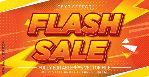Flash sale font Text effect editable