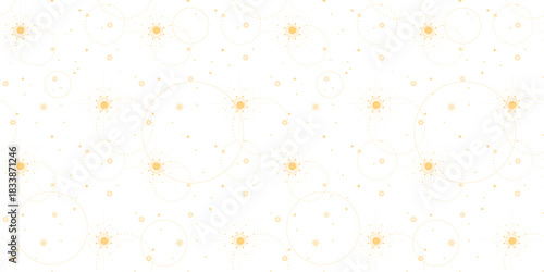Sunburst and Stars Background