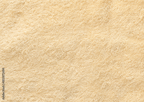 ベージュのタオルのテクスチャ