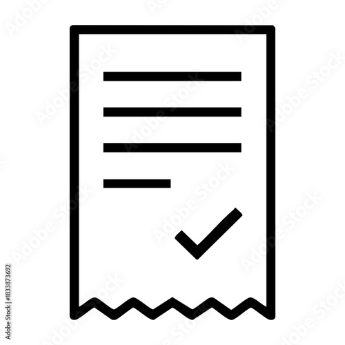 receipt icon, invoice and billing business