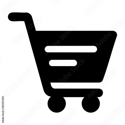 shopping cart icon, e-commerce business concept