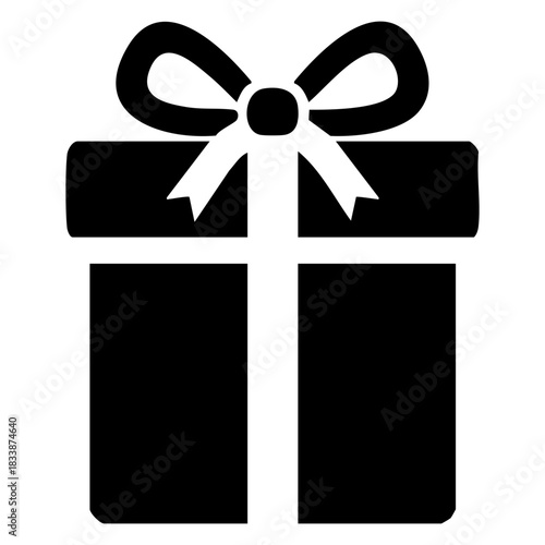 vector gift box icon, winter holiday concept