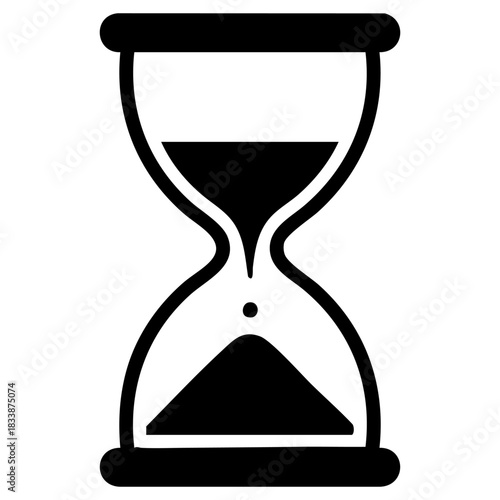 vector hourglass icon, business deadline concept