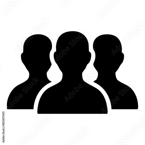 vector people group icon, business team