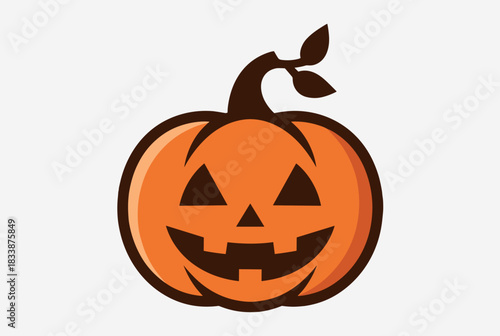 Smiling jack o lantern pumpkin illustration  

