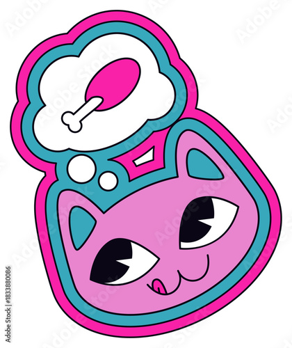 Dreaming Cat Sticker