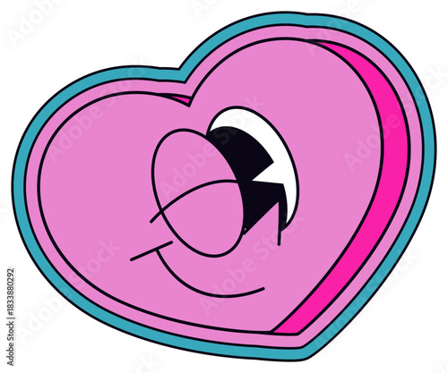Winking Heart Sticker
