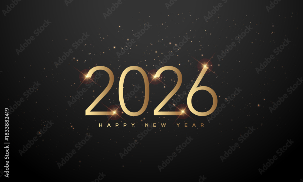 Fototapeta premium Happy New Year 2026 Background Greeting Card