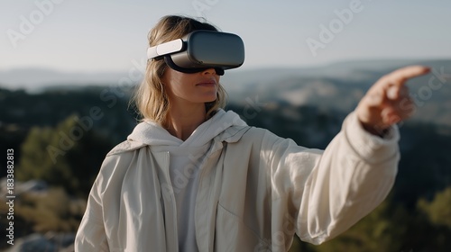 An adaptive VR experience that shifts terrain, challenges, and narrative paths based on users’ movement patterns and skill level — immersive technology, personalized gaming environments, and