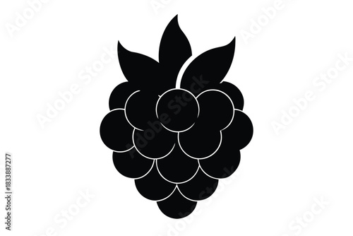 berry cluster vector icon silhouette