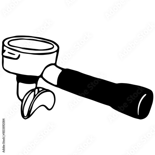 portafilter coffee illustration