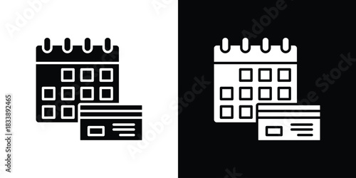 Annual fee icon, A flat minimalist vector illustration