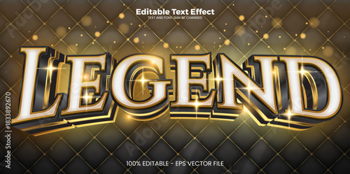 Legend New editable text effect in modern trend style