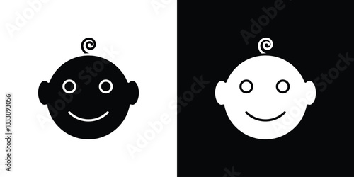 Baby icon, A flat minimalist vector illustration