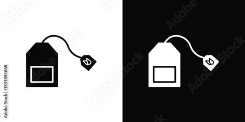 Tea bag icon design concept. vector flat icons