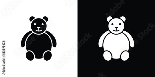 Teddy bear icon design concept. vector flat icons